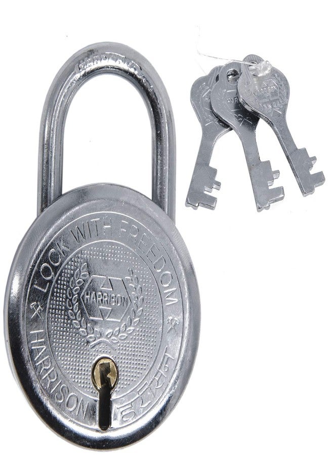 Harrison T-26/BCP-0274_PK 2 6 Levers Padlock with 3 Keys (Silver, Painted Finish) - Image 2